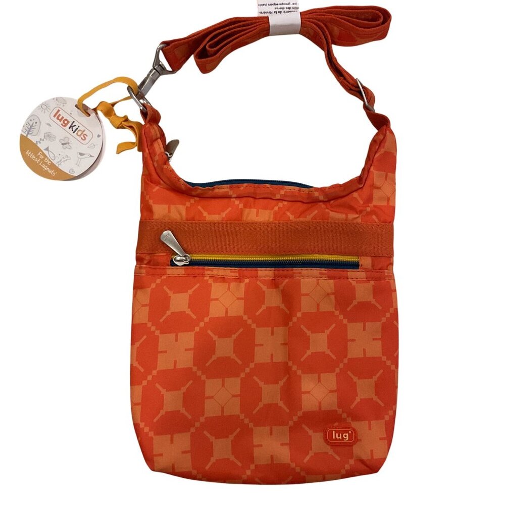 Lug Kids Waddle Cross-Body Pouch Orange Pattern Lightweight Adjustable Strap Dur